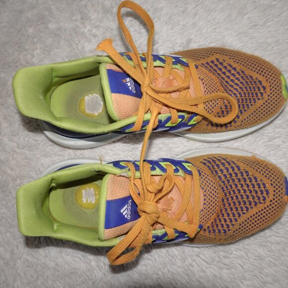 Size 4 adidas UBounce DNA Running Shoes, Crew Orange / Cloud White / Solar Slime - Picture 8 of 10